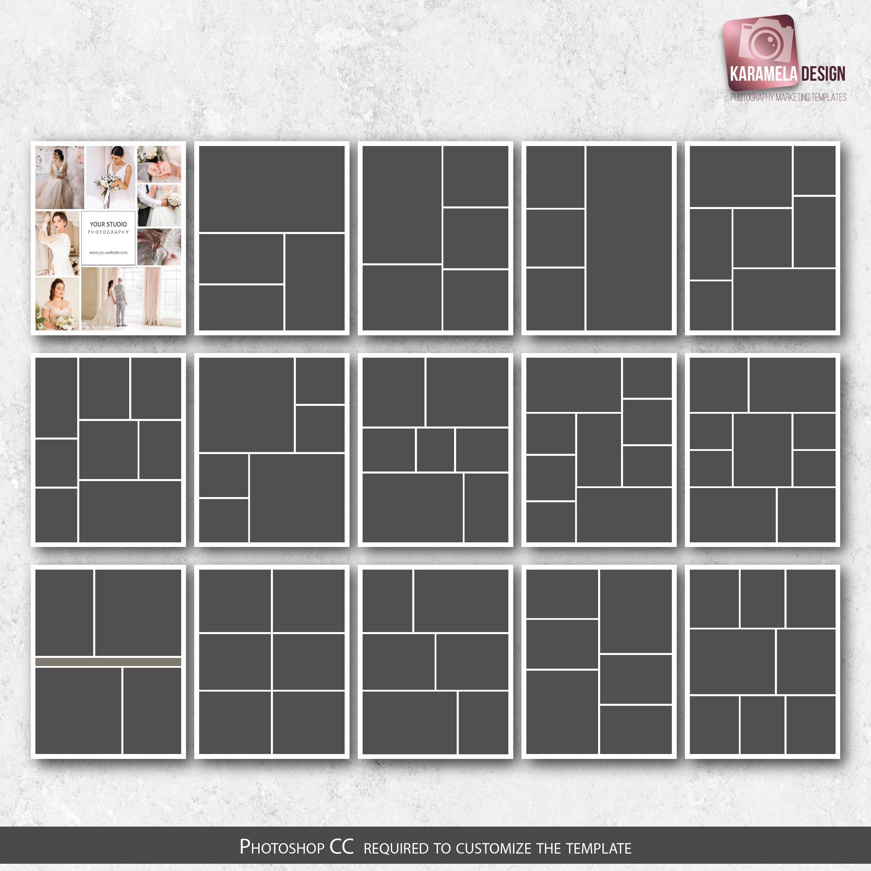 8x10 Photo Collage Templates Digital Collages Photo Templates | Etsy