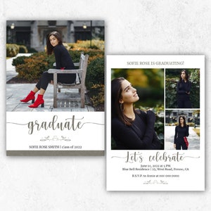 Graduation Announcement Template for Photographers, Senior Photo Card Template, Senior Photo Template 2022, Grad Card Template
