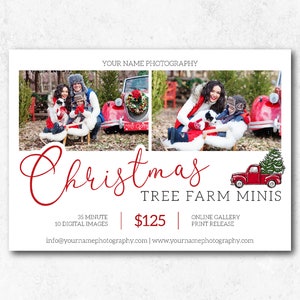Christmas Tree Farm Minis Template Photoshop Template for - Etsy
