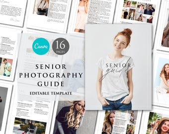 Senior Photography Welcome Guide Template | Client Guide | Photography Style Guide Canva