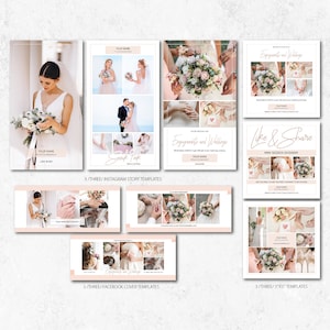 Social Media Marketing Bundle for Photographers Wedding Photography Templates Instagram Story Templates Facebook Timeline Cover Templates