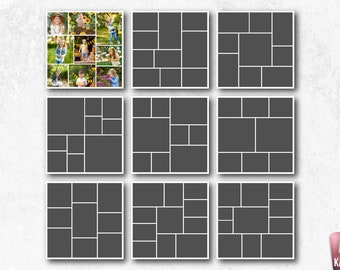12x12 Photo Collage Template: Digital Storyboard (Photoshop Files)