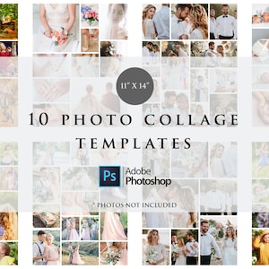 11&quot;x14&quot; | 10 Photoshop Photo Collage Templates for Photographers