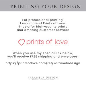 May include: A pink heart with the text "prints of love" and a link to Prints of Love, a professional printing service that offers free shipping and envelopes.