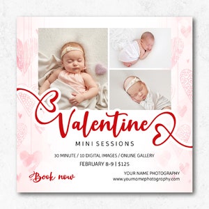 Valentinstag Mini Session Vorlage Valentinstag Minis Marketing Board Fotografie Vorlage Mini Sessions Board Foto Session Marketing Vorlage