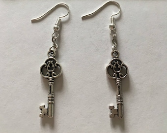 type key Silver Earring
