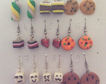 boucle d'oreille  fimo gourmandise