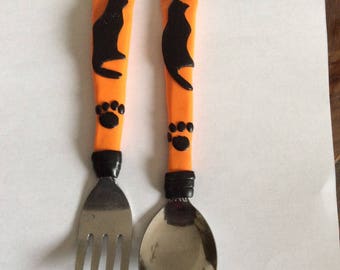 Cat polymer clay covered