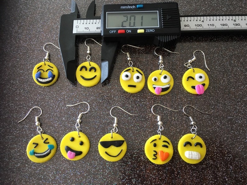 emoticon fimo earring image 1