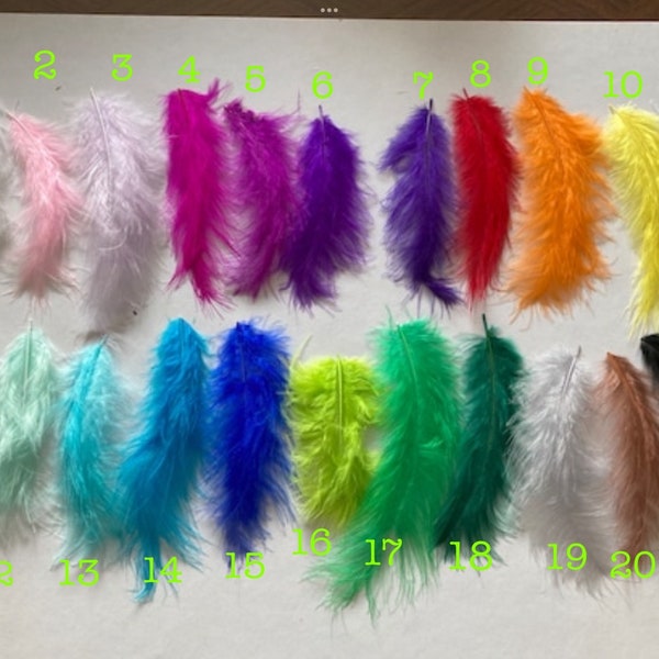 boucle d'oreille plume de toutes les couleur