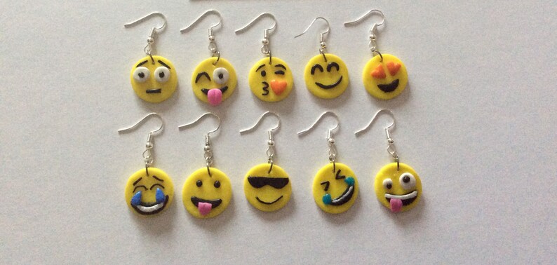 emoticon fimo earring image 2