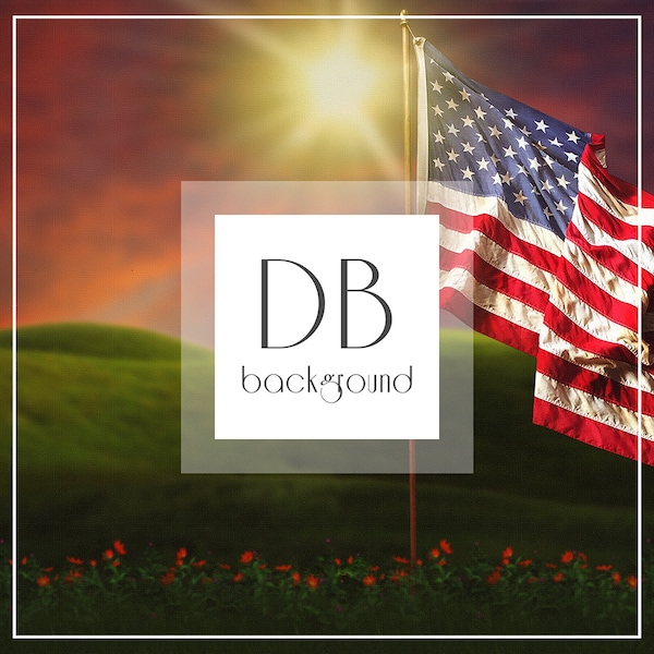 Memorial Day Digital Background | 4th of July Digital Backdrop | American Flag Digital Background | Composite Photography Background