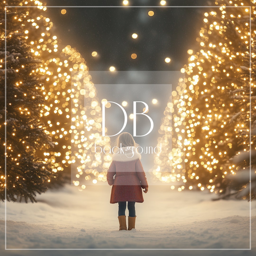 Christmas Digital Background | Christmas Tree Farm Digital Backdrop ...