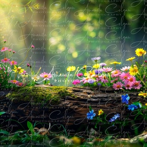 Easter Digital Backdrop | Spring Fantasy Forest Digital Background ...