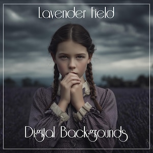 Lavender Field Digital Backgrounds Collection | Moody Lavender Field Digital Backgrounds | Digital Backgrounds | Summer | Spring | Fine Art