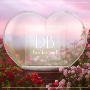Herz Schneekugel Digitaler Hintergrund | Valentinstag Digitaler Hintergrund | Schneekugel Digitaler Hintergrund | Zusammengesetzter digitaler Hintergrund