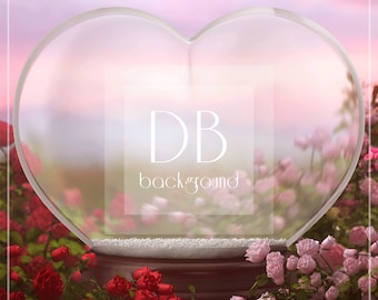 Heart Snow Globe Digital Background | Valentines Day Digital Background | Snow Globe Digital Background | Composite Digital Background
