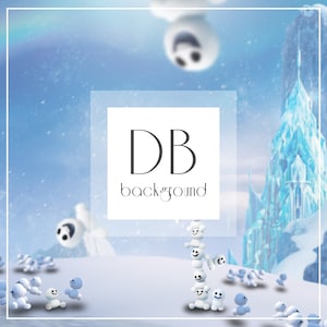 Gefrorene Schneemänner Digitaler Hintergrund | Photoshop Hintergrund | Zusammengesetzter Hintergrund | Digitale Kulisse