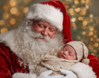 Christmas Baby Santa Digital Backdrop: Photo Composite (PNG)