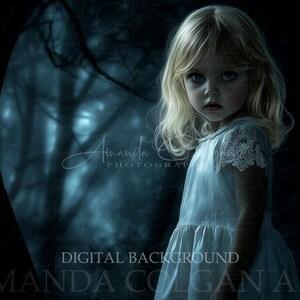 Halloween Digital Background | Haunted Woods Digital Backdrop | Dark Portrait, Forest, Twisted Trees, Foggy Woods, Haunted Forest, Composite