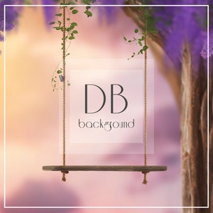 Swing digitale achtergrond | Boomschommel digitale achtergrond | Bloem Swing Digitale Achtergrond | Samengestelde digitale achtergrond | Digitale achtergrond