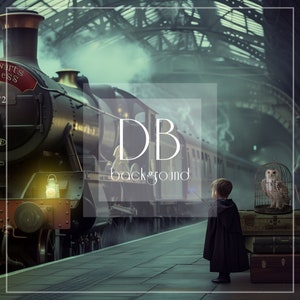 Witch/Wizard Train Station Digital Background | Train Station Digital Backdrop | Magical Train Station Digital Background for Composite