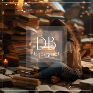 Witch/Wizard Magical Library Digital Background | Magical Books Digital Backdrop | Wizard Library Digital Background for Composites