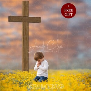 Easter Digital Backdrop | Cross Digital Background