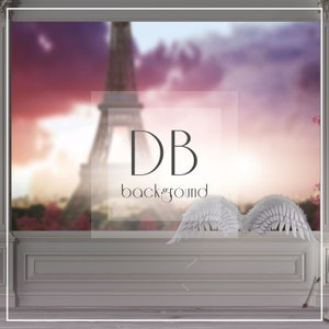 Digitale achtergrond voor Valentijnsdag | Digitale achtergrond Parijs | Digitale achtergrond City of Love | Digitale achtergrond Cupido | Digitale achtergrond