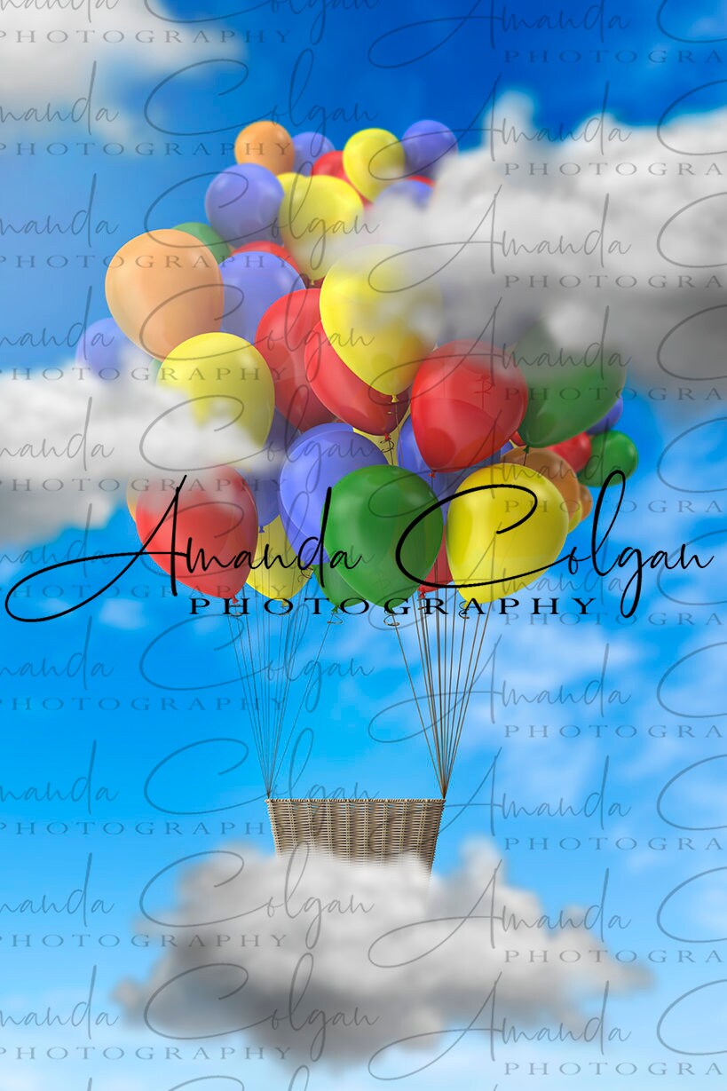 Hot Air Balloon Digital Background | Balloon Digital Background ...