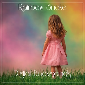 Rainbow Smoke Digital Background Collection | Rainbow Digital Backdrop | Rainbow Maternity Background | Composite Digital Background