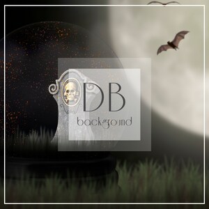 Fondo digital de globo de brillo de Halloween / Fondo digital de globo de nieve / Fondo digital de Halloween / Telón de fondo digital