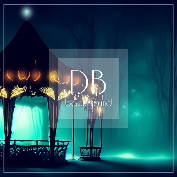 Creepy Carousel Digital Background | Halloween Digital Background | Carousel Digital Background | Composite Background