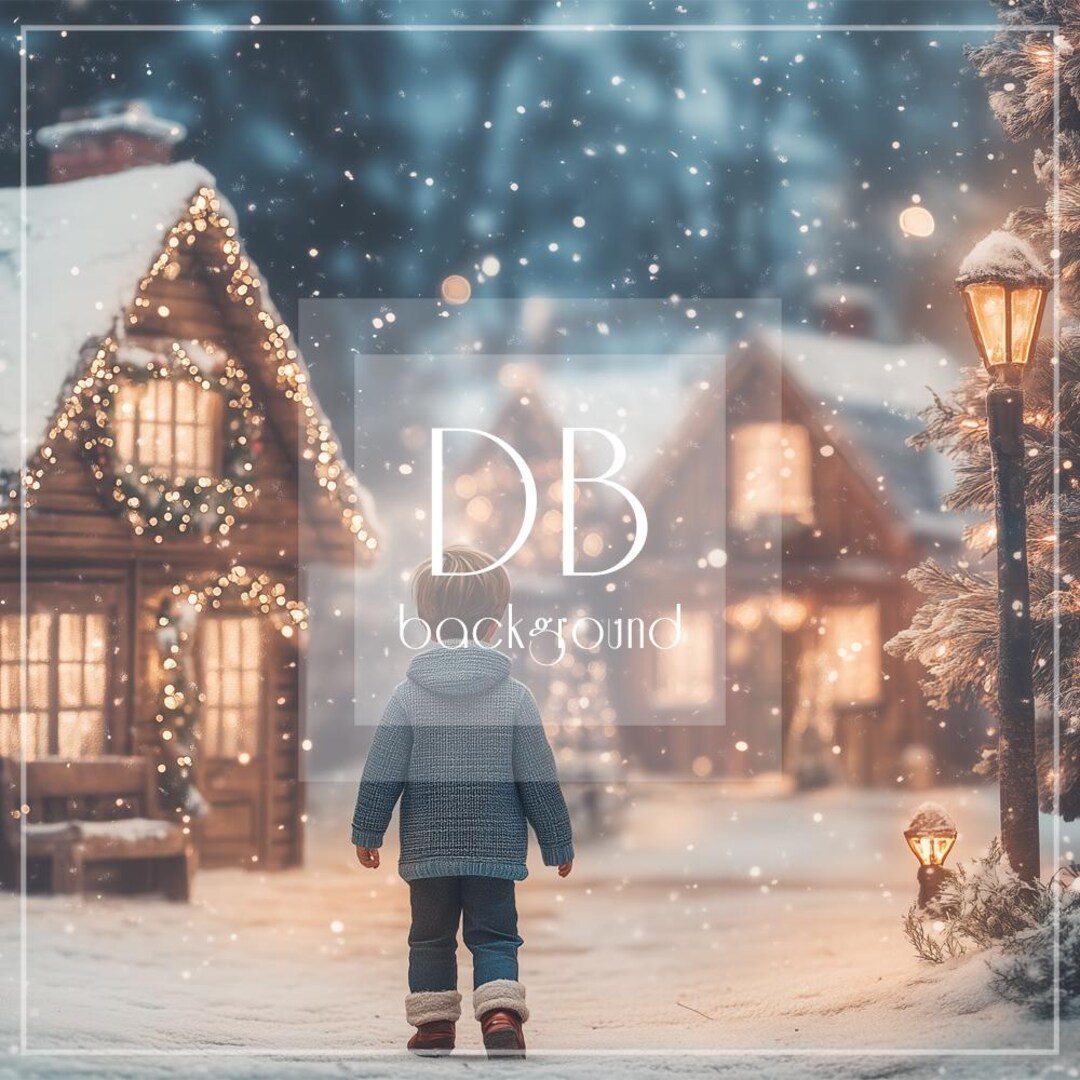 Christmas Digital Background | Winter Digital Backdrop | Enchanted ...