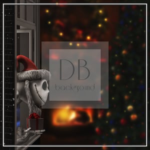 Nightmare Window Digital Background | Jack Skellington Digital Background | NBC Digital Background | Christmas Window Digital Background
