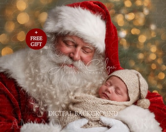 Christmas Baby Santa Digital Backdrop: Photo Composite (PNG)