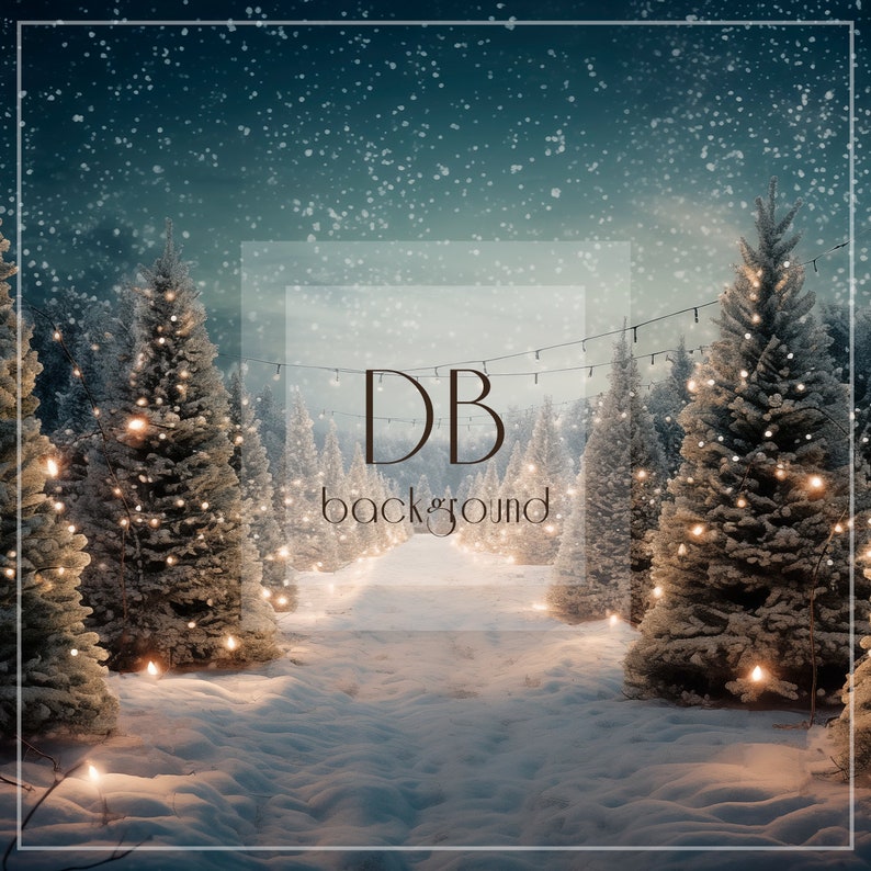 Christmas Tree Farm Digital Background | Christmas Tree Digital ...