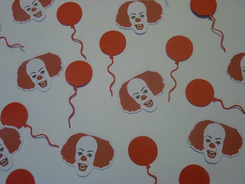 50 Count Pennywise IT Movie Inspired Confetti Red Balloon