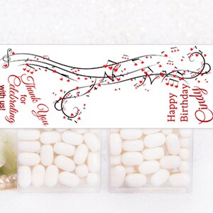 Music Birthday Party Labels, Music Baby Shower Tic Tac Labels