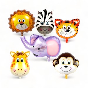 Giant Jungle Safari Balloons 6 pcs Baby Shower Birthday Party Balloon Decoration