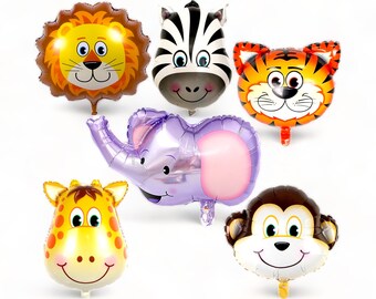 Giant Jungle Safari Balloons 6 pcs Baby Shower Birthday Party Balloon Decoration