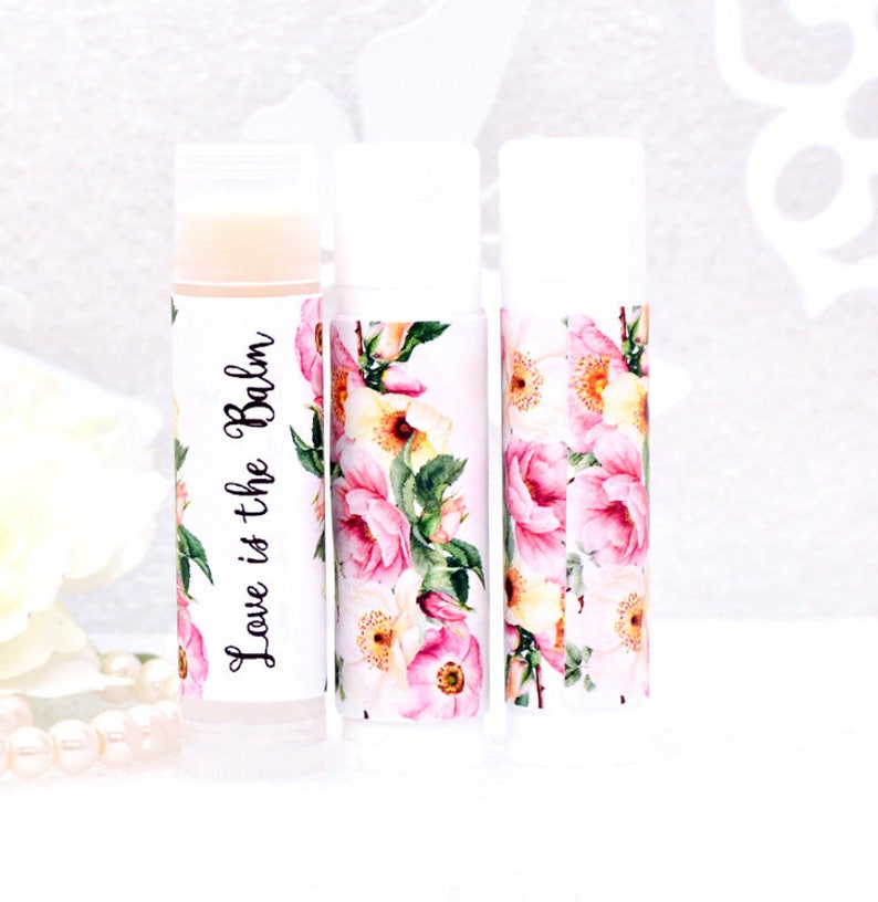 30 Personalized Lip Balm Labels Vanilla Lip Balm Favor Pink Etsy