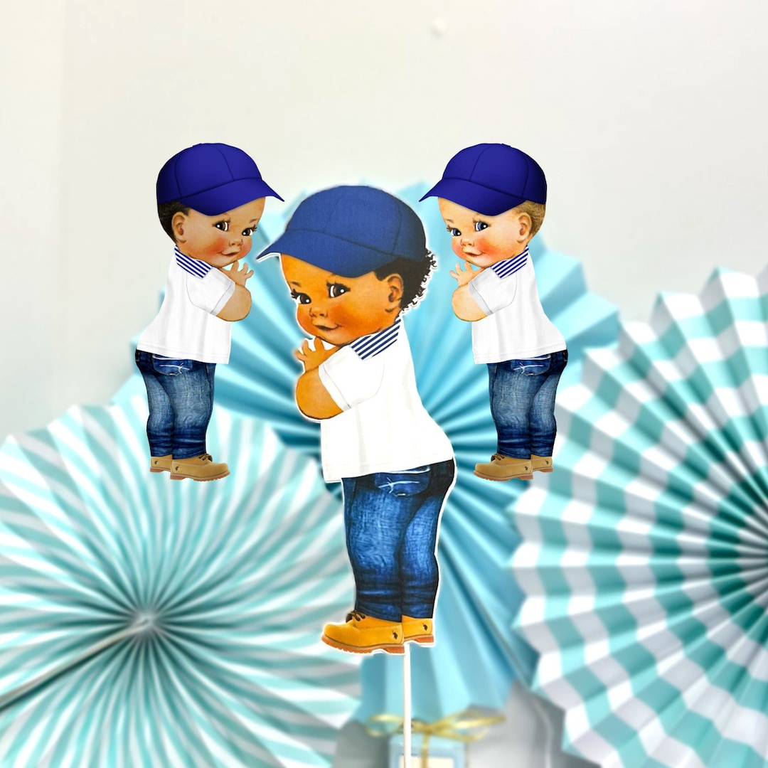 Denim Party Boy Jeans Centerpieces Birthday Baby Shower Table Diaper