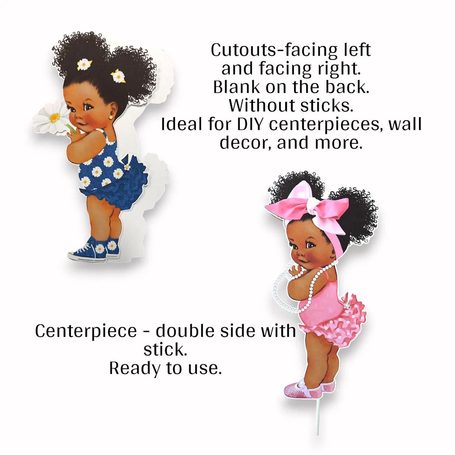 Pink Ruffle Baby Girl Centerpiece: Bow, Pearls, Birthday Party Decor - Etsy