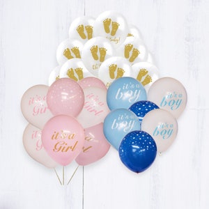Oh Baby It&#39;s a Girl Boy Balloons Baby Shower Girl Boy Party Decoration Backdrop