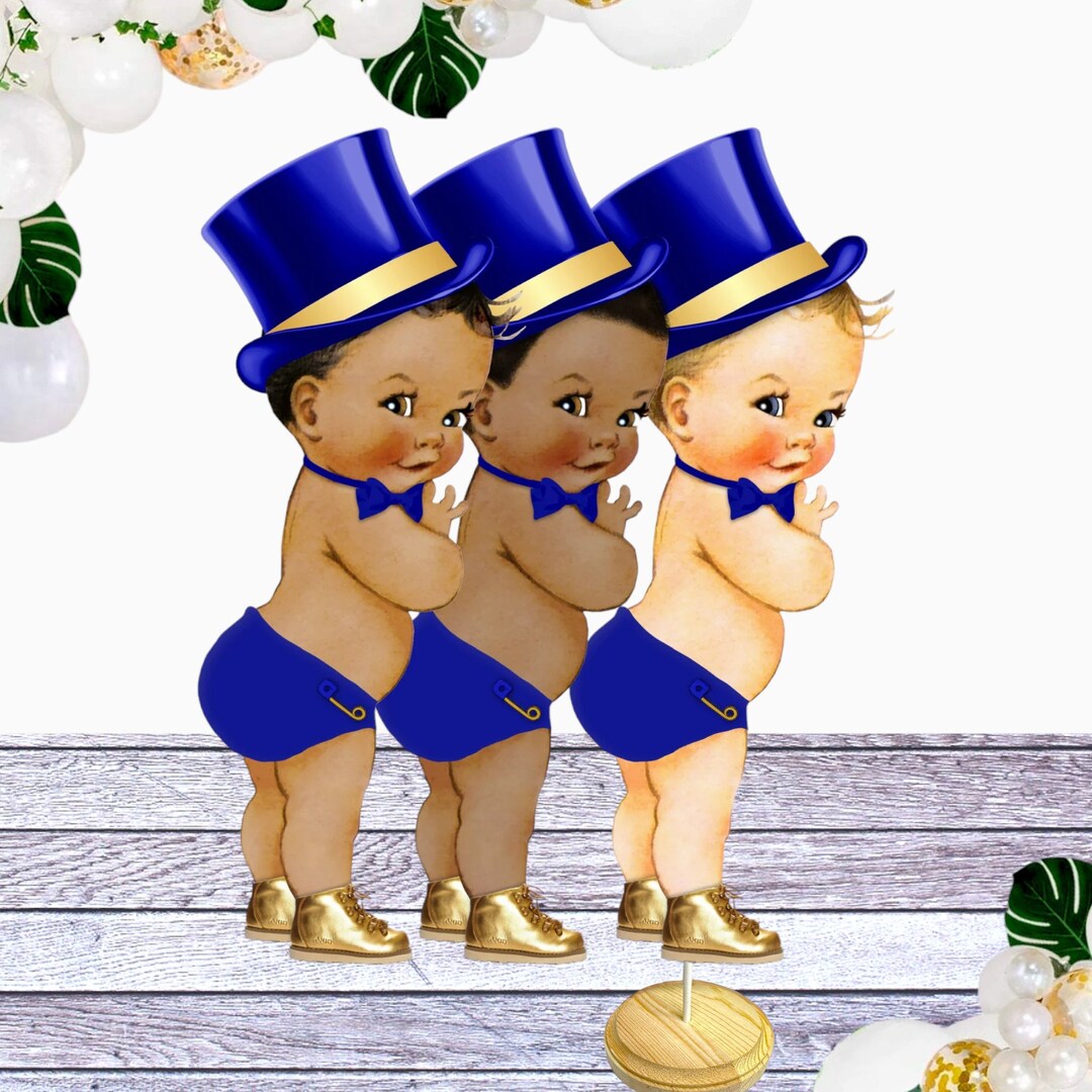 Little Man Cake Topper Centerpiece Cutouts, 1st Birthday Gentleman ...