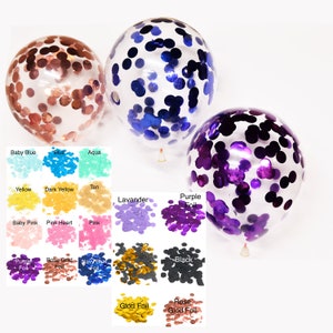 10 Custom Confetti Balloons 12”