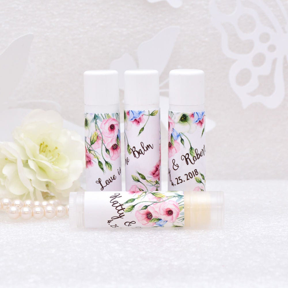 Lip Balm Label Rustic Lip Balm Favor Wedding Lip Balm Party Etsy