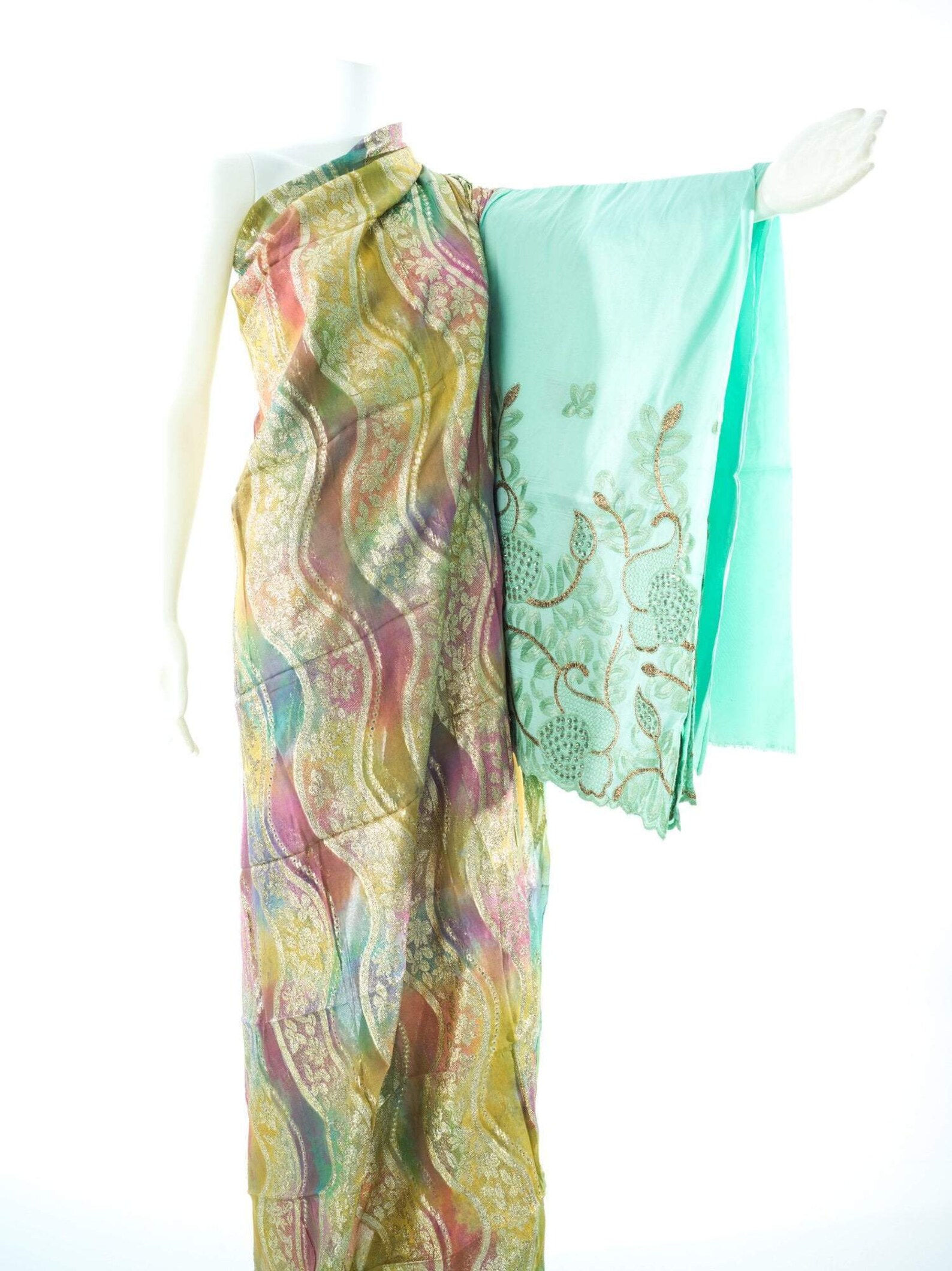 Mint waves colorful Fransawi inpired dirac setsomali clothing | Etsy