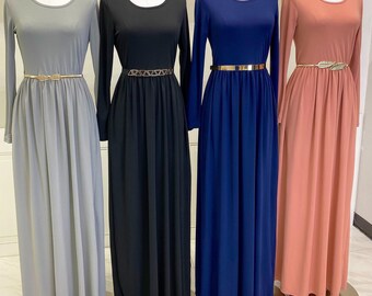 plain modest dresses